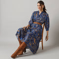 Tailored Printed Jersey Midi Dress