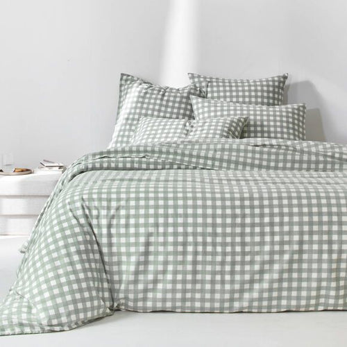 Botanical Print Cotton Duvet Cover & Pillowcases Set
